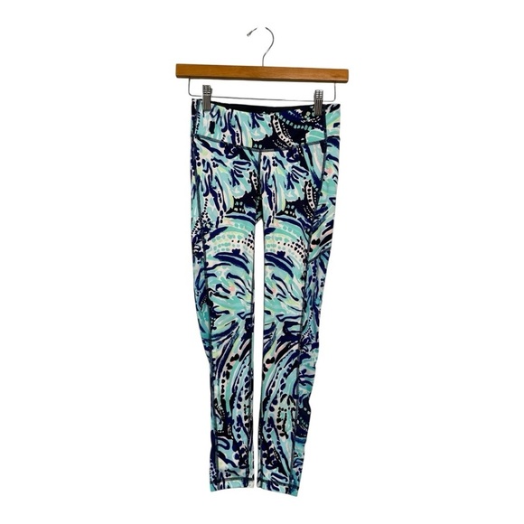 Lilly Pulitzer Navy Crash the Bash Luxletic Weekender Legging and Kai Tank S XS - Picture 2 of 16